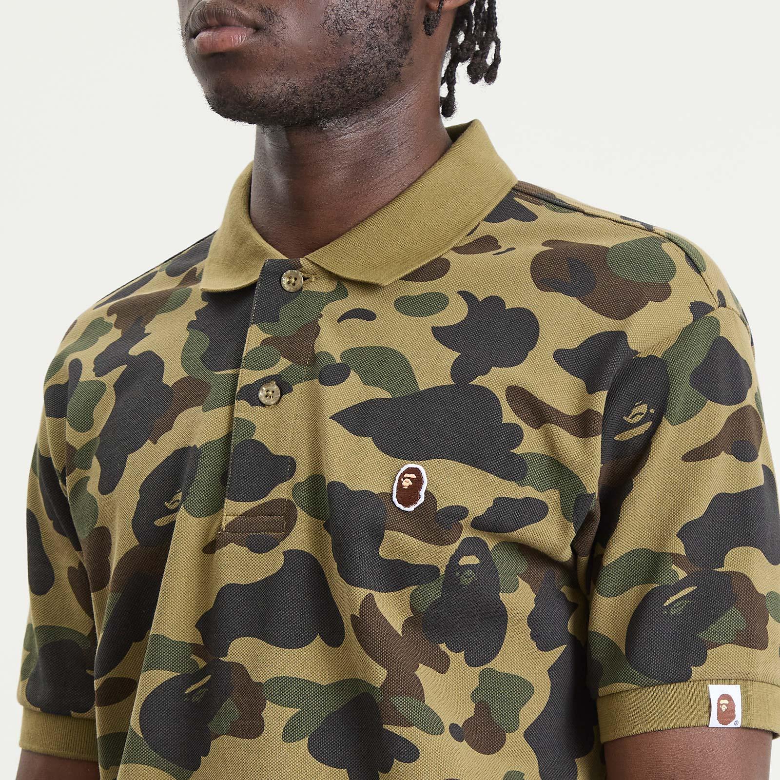 A Bathing Ape 1St Camo One Point Polo in Green for Men | Lyst Canada