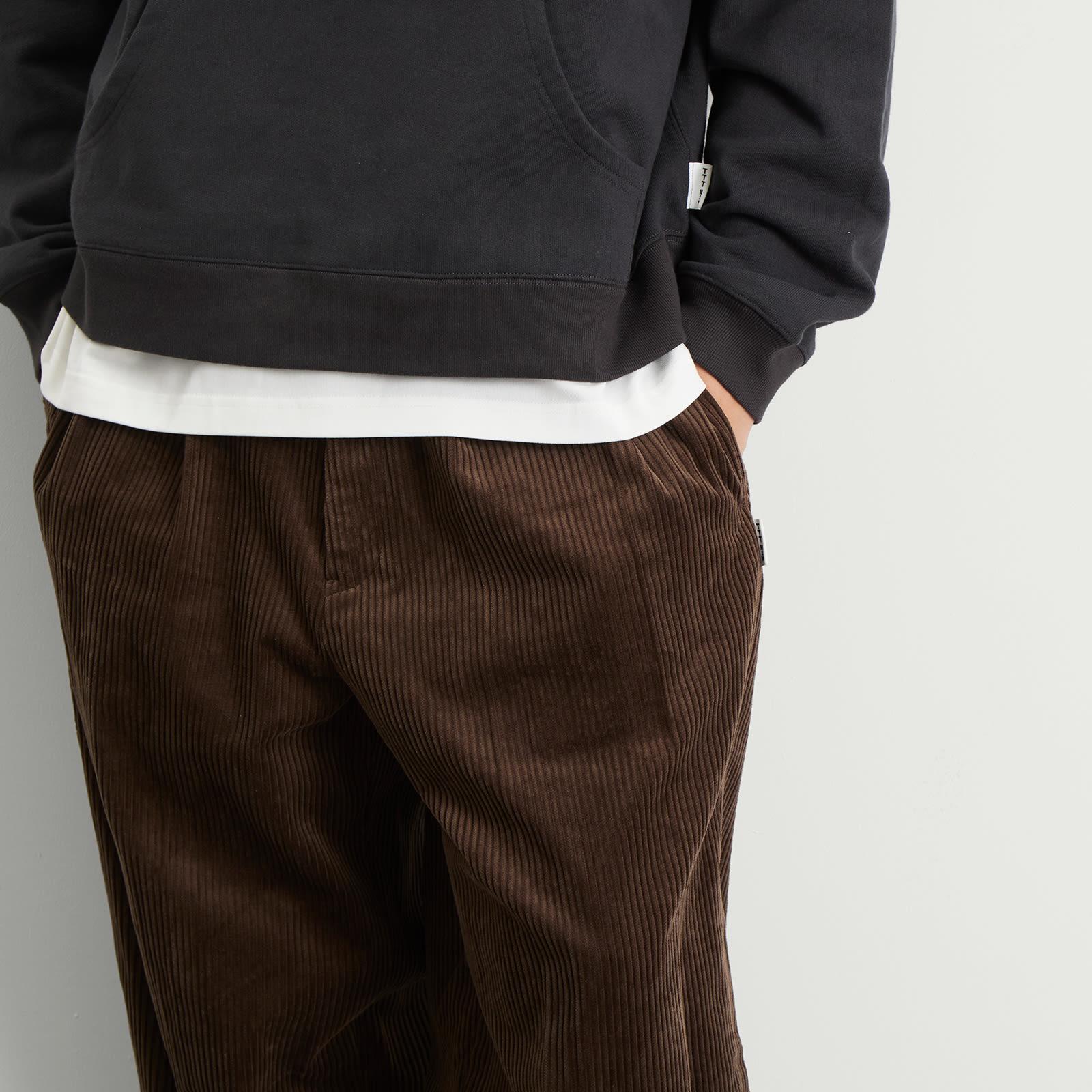 TTT MSW Corduroy 2 tuck pants（brown） M Brown Corduroy | TUCK