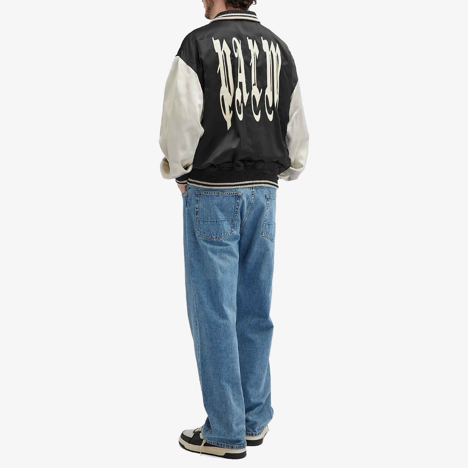 Palm Angels Gothic Logo Varsity Jacket in Black for Men Lyst