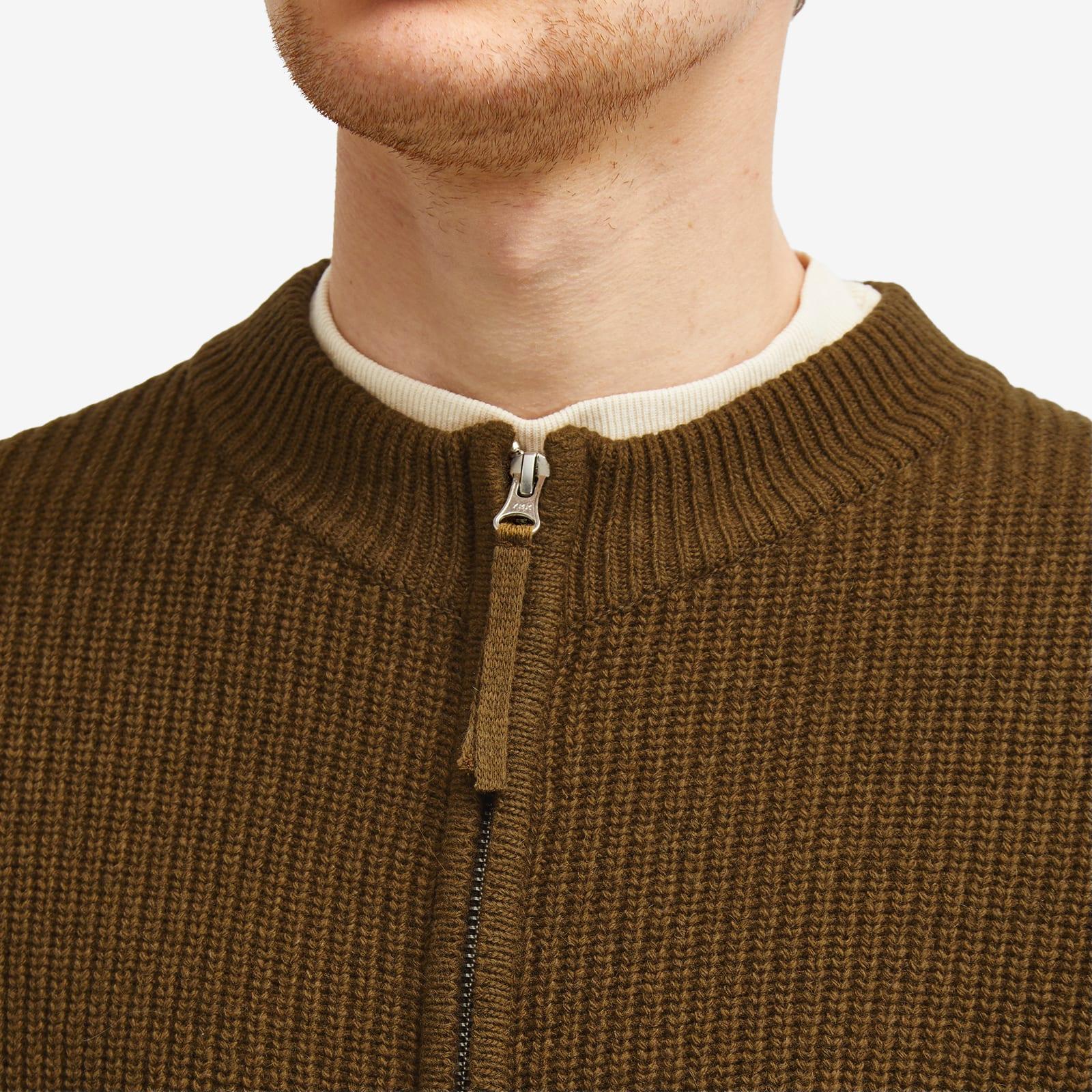 FRIZMWORKS Wool Deck Zip Cardigan in Brown for Men | Lyst