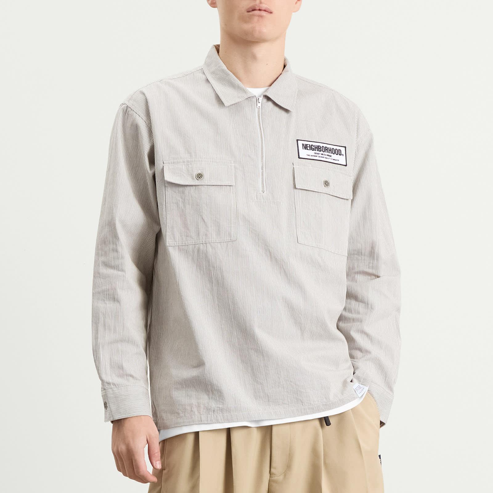 Neighborhood Classic Work Pullover Shirt in White for Men | Lyst