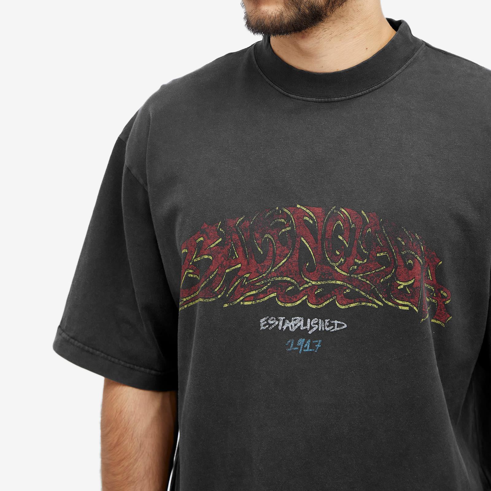 BALENCIAGA offshore Tシャツ Balenciaga Offshore T-shirt Oversized 'Black Faded