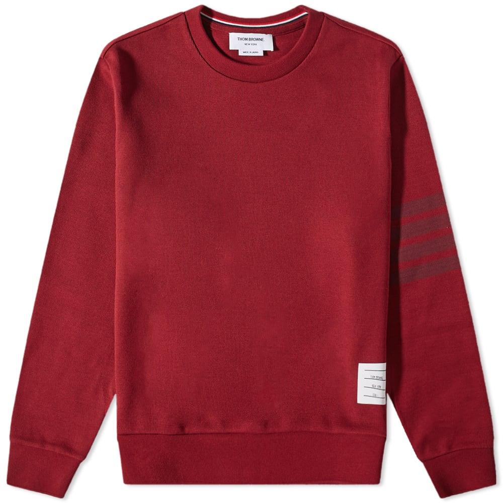 Thom Browne Crew Neck Sweat in Red for Men Lyst