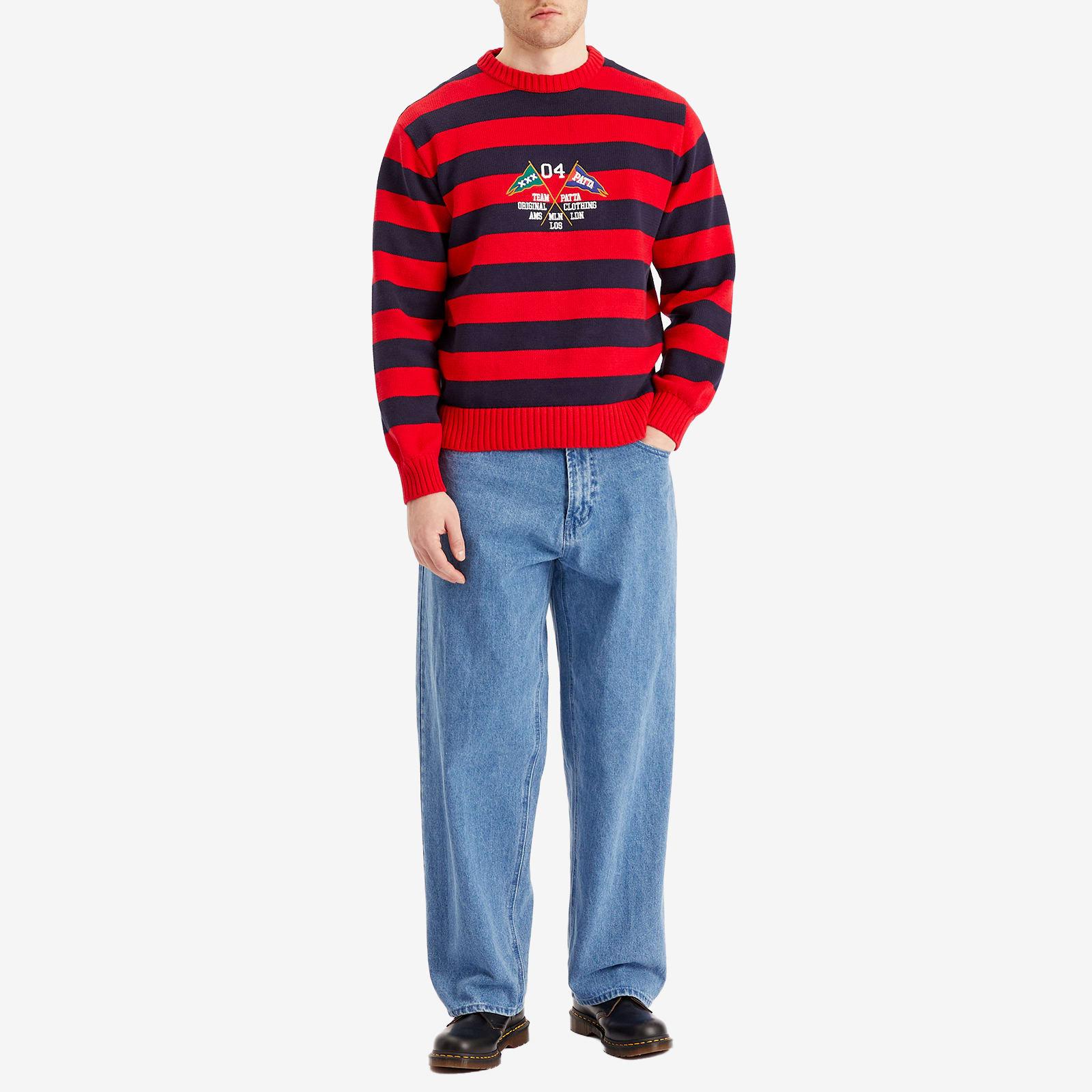 PATTA Stripe Flag Knit Jumper in Red for Men Lyst