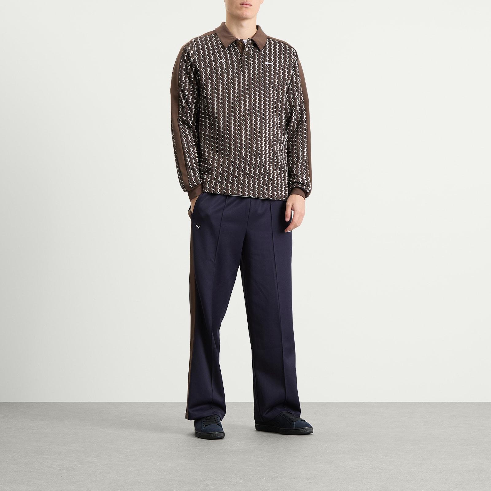 PUMA X Jjjjound T7 Long Sleeve Polo in Brown | Lyst