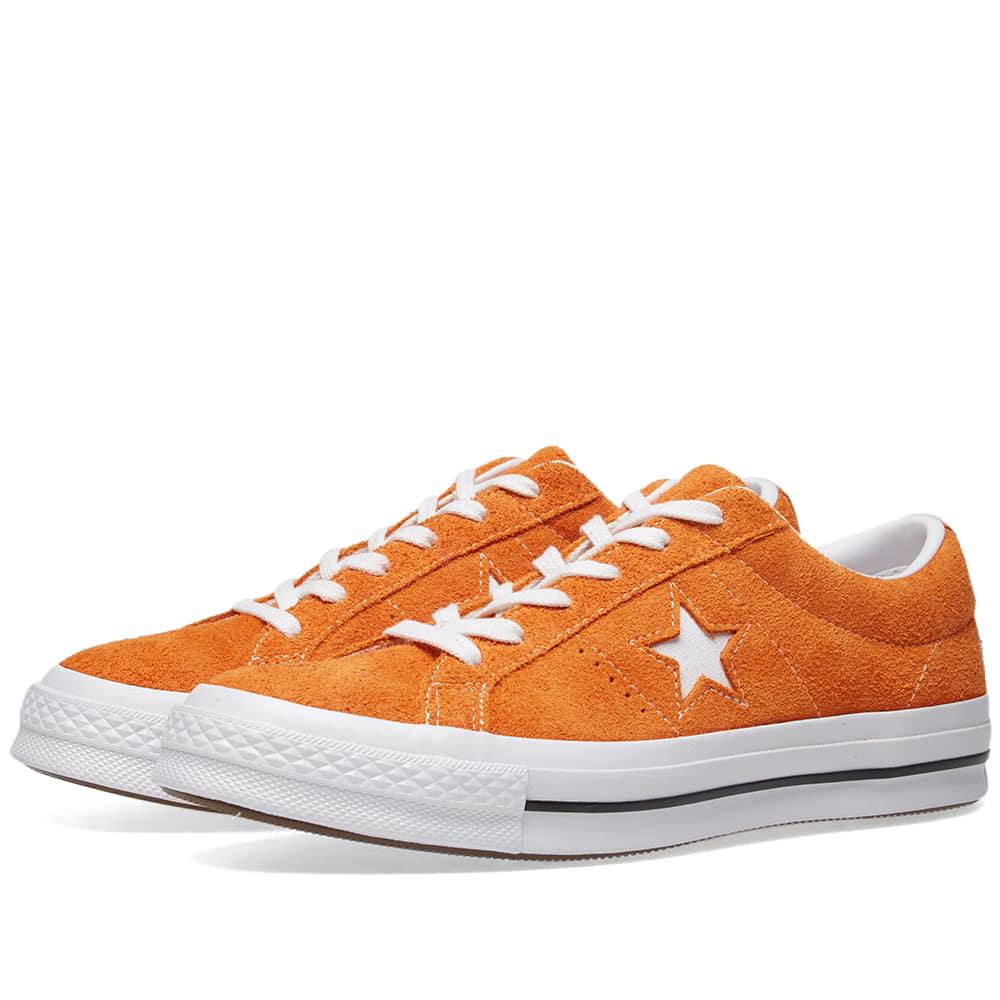 Converse One Star Mandarin Suede Trainers in Orange for Men | Lyst