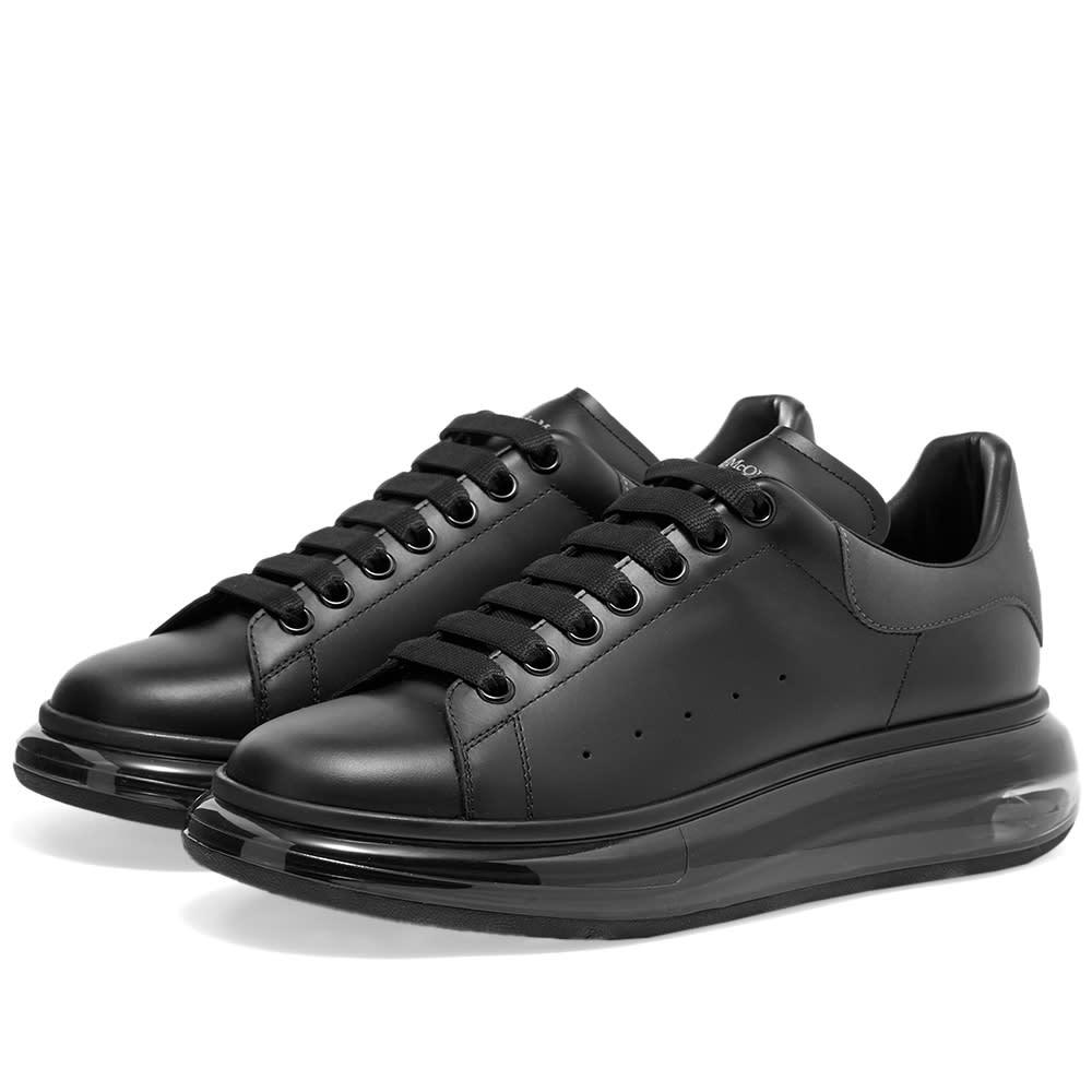 Alexander McQueen Leather Metallic Air Bubble Wedge Sole Sneaker in ...