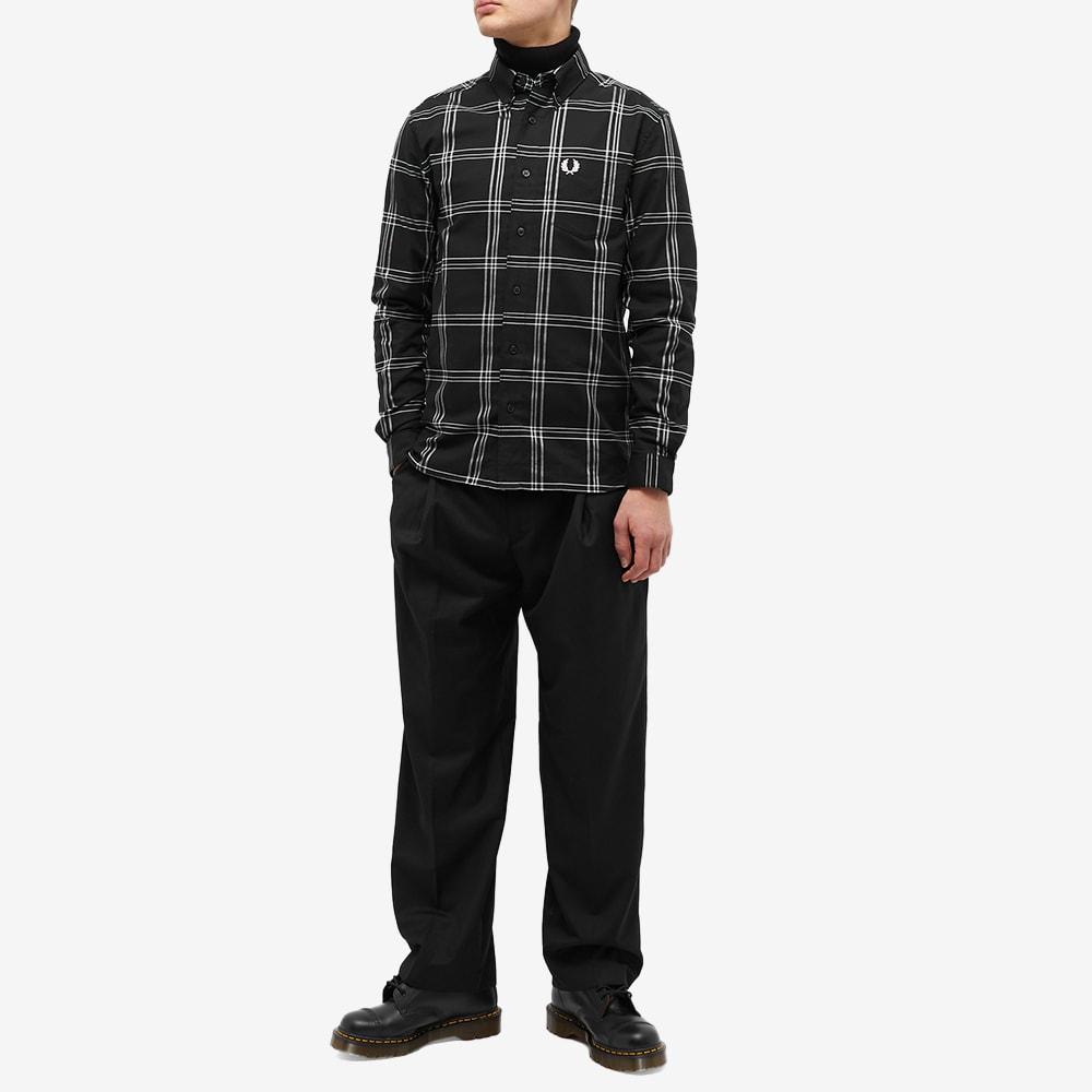 Fred Perry Twill Check Shirt in Black for Men | Lyst