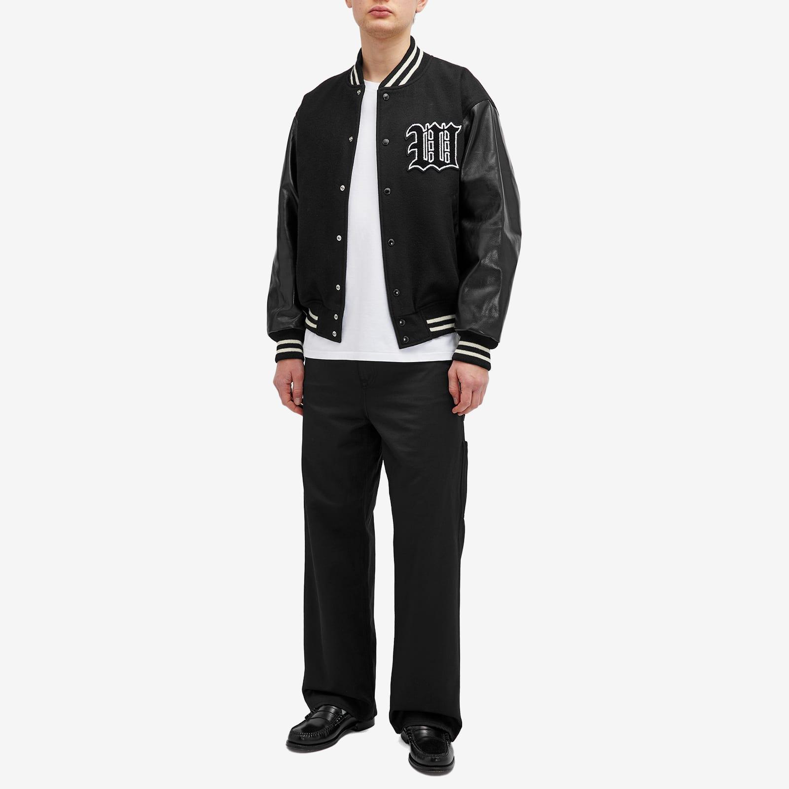 Wacko Maria Type-2 Leather Varsity Jacket in Black for Men 