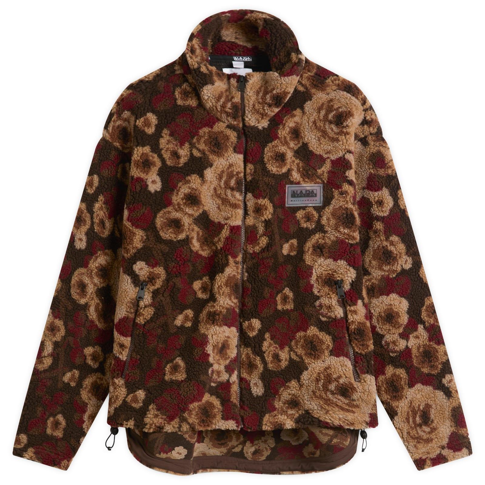 Napapijri X Martine Rose Jacquard Fleece Jacket in Brown for Men 