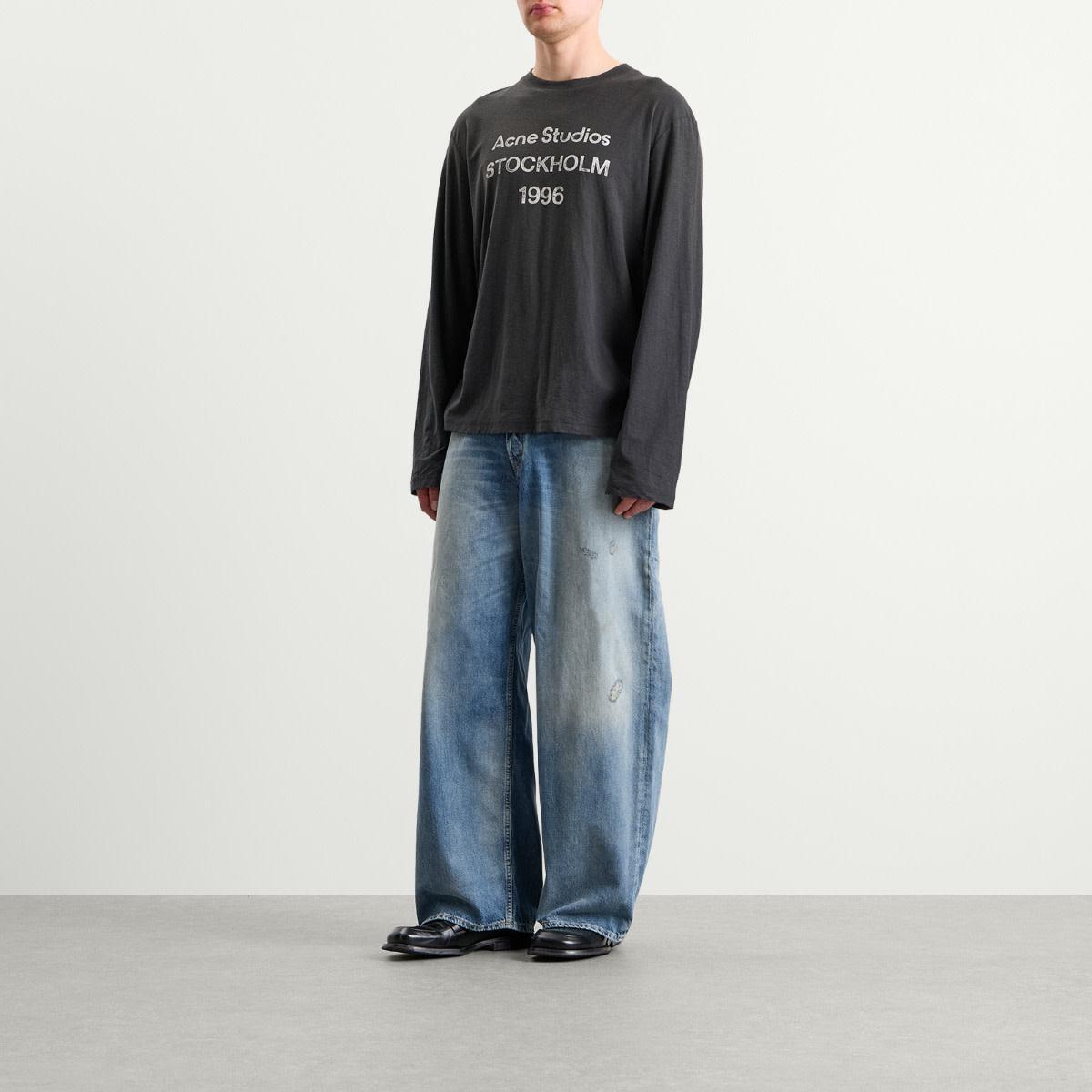 Acne Studios Edden 1996 Logo Long Sleeve T-Shirt in Black for Men 