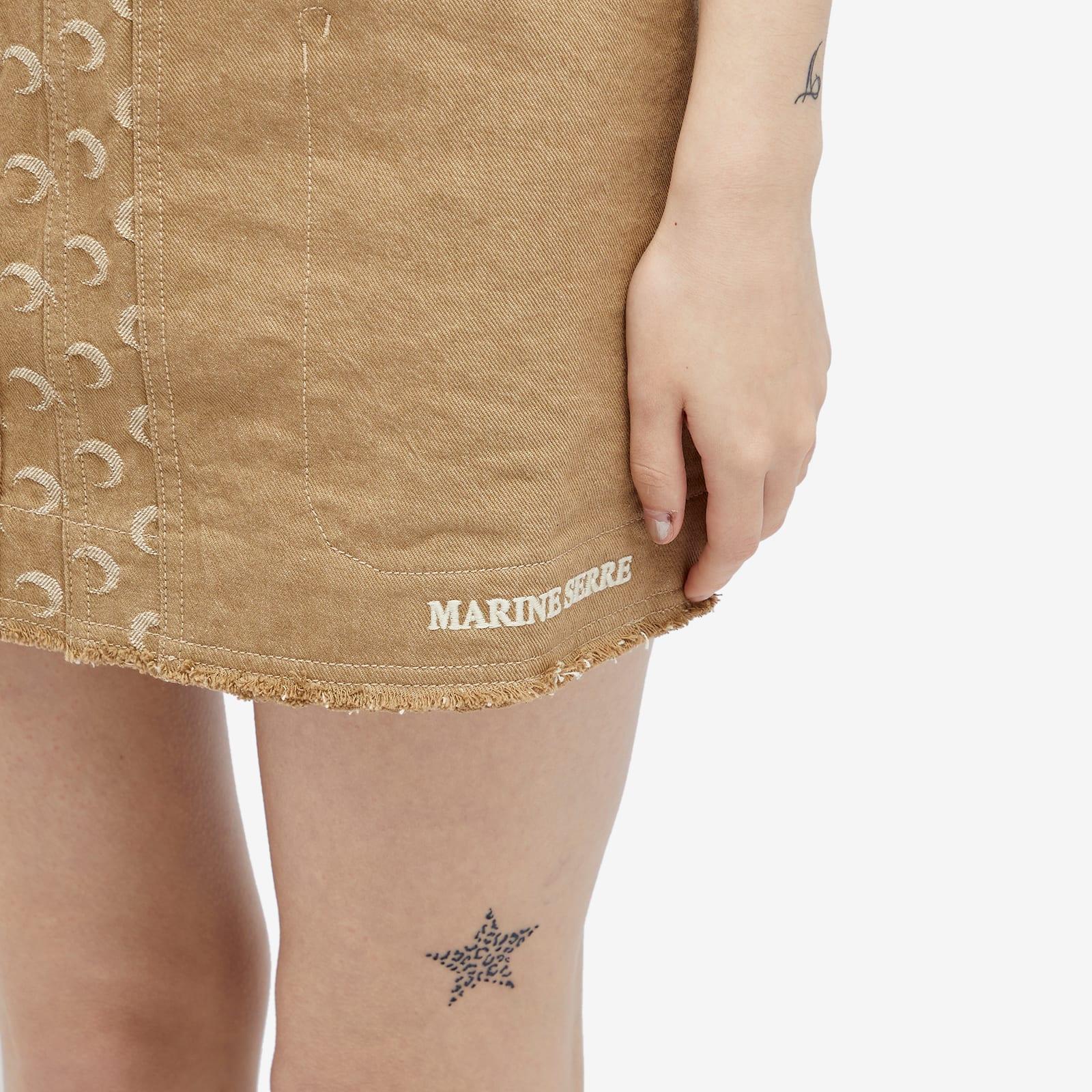 moon jacquard twill mini dress Marine Serre Moon Jacquard Twill Baseball Cap in Beige
