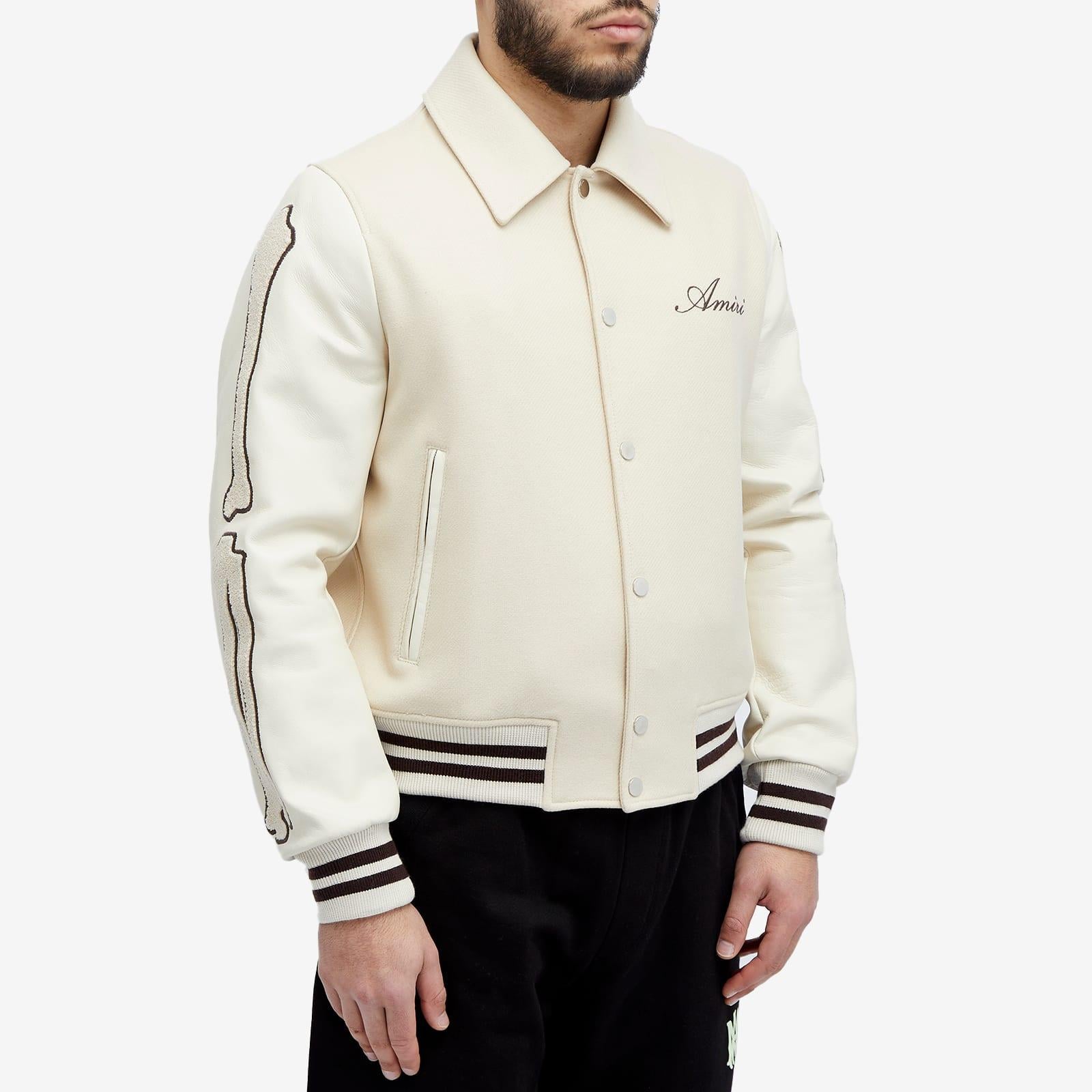 Amiri Bones Varsity Jacket in Natural for Men | Lyst