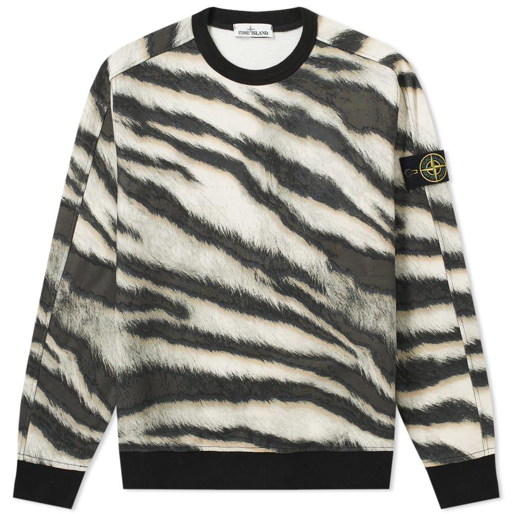 stone island white tiger jumper