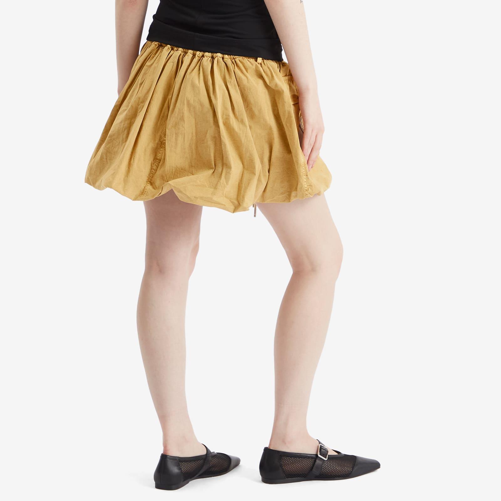 Ganni Washed Stretch Cotton Mini Bubble Skirt in Metallic | Lyst