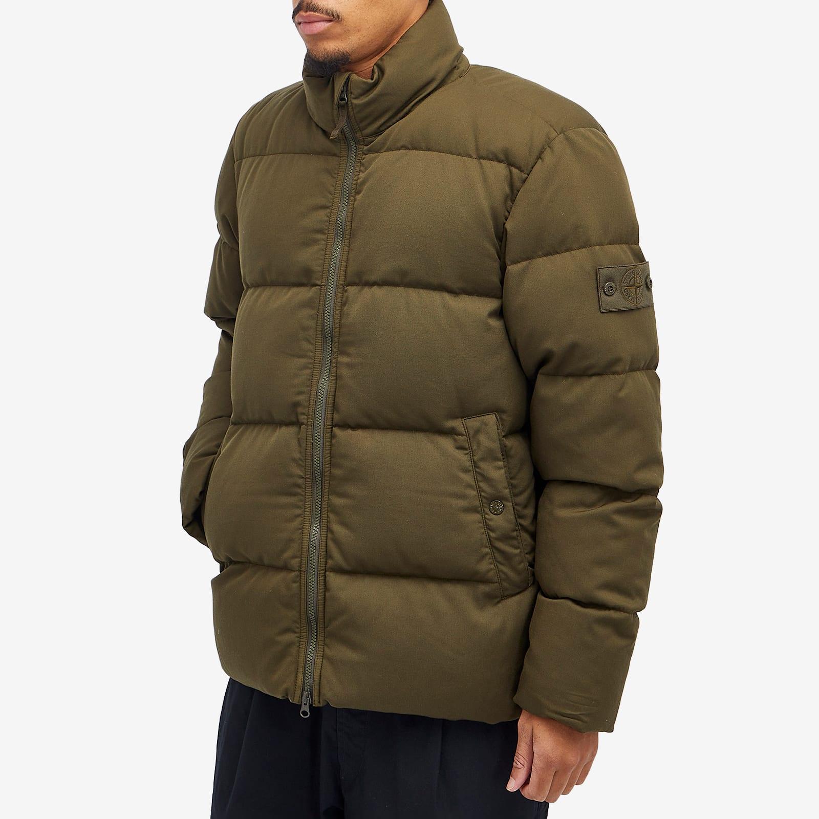 Stone Island Ghost Twill Wool Down-Tc Jacket in Green for Men | Lyst