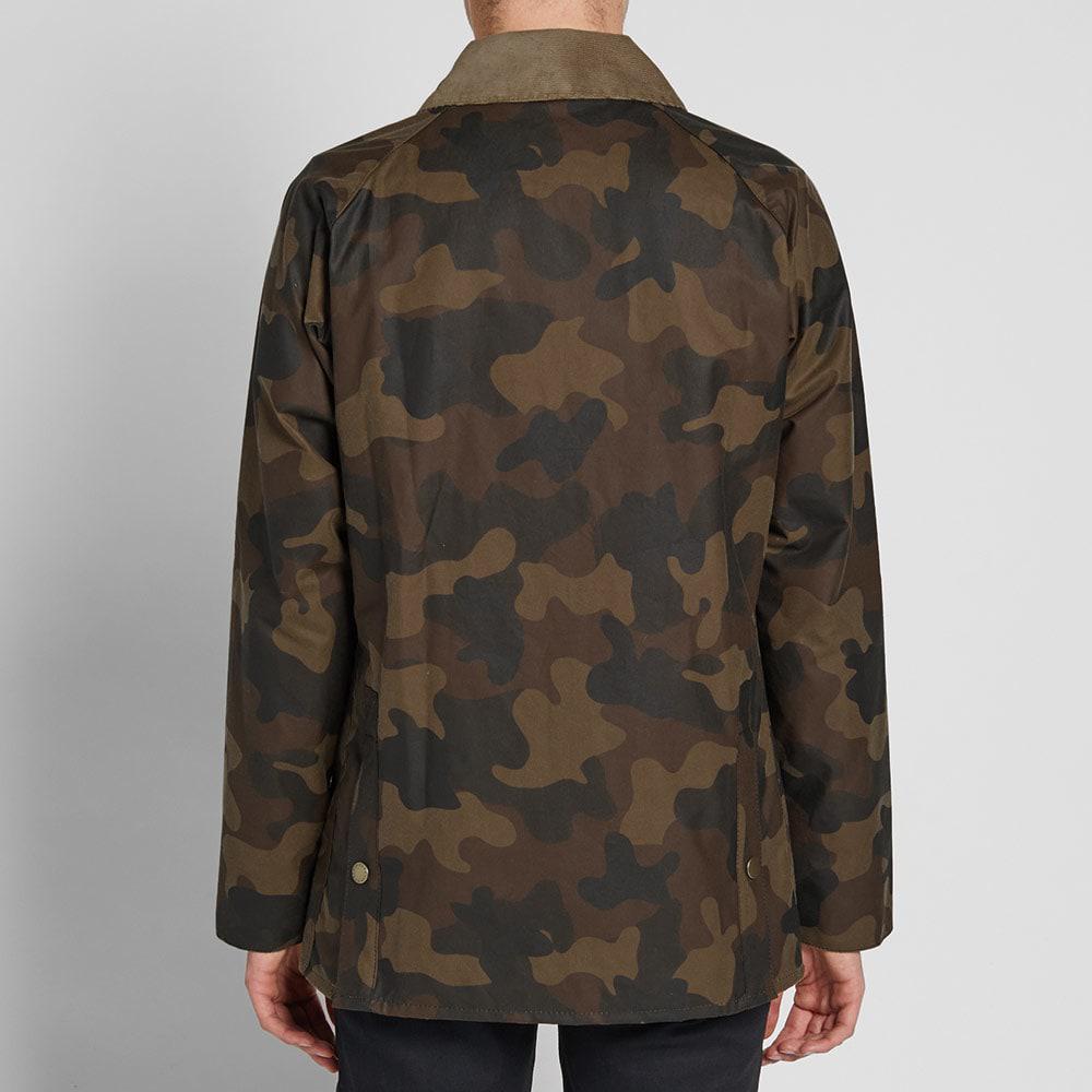 Barbour Heritage Waxed Camo Sl Bedale Jacket in Green for Men Lyst