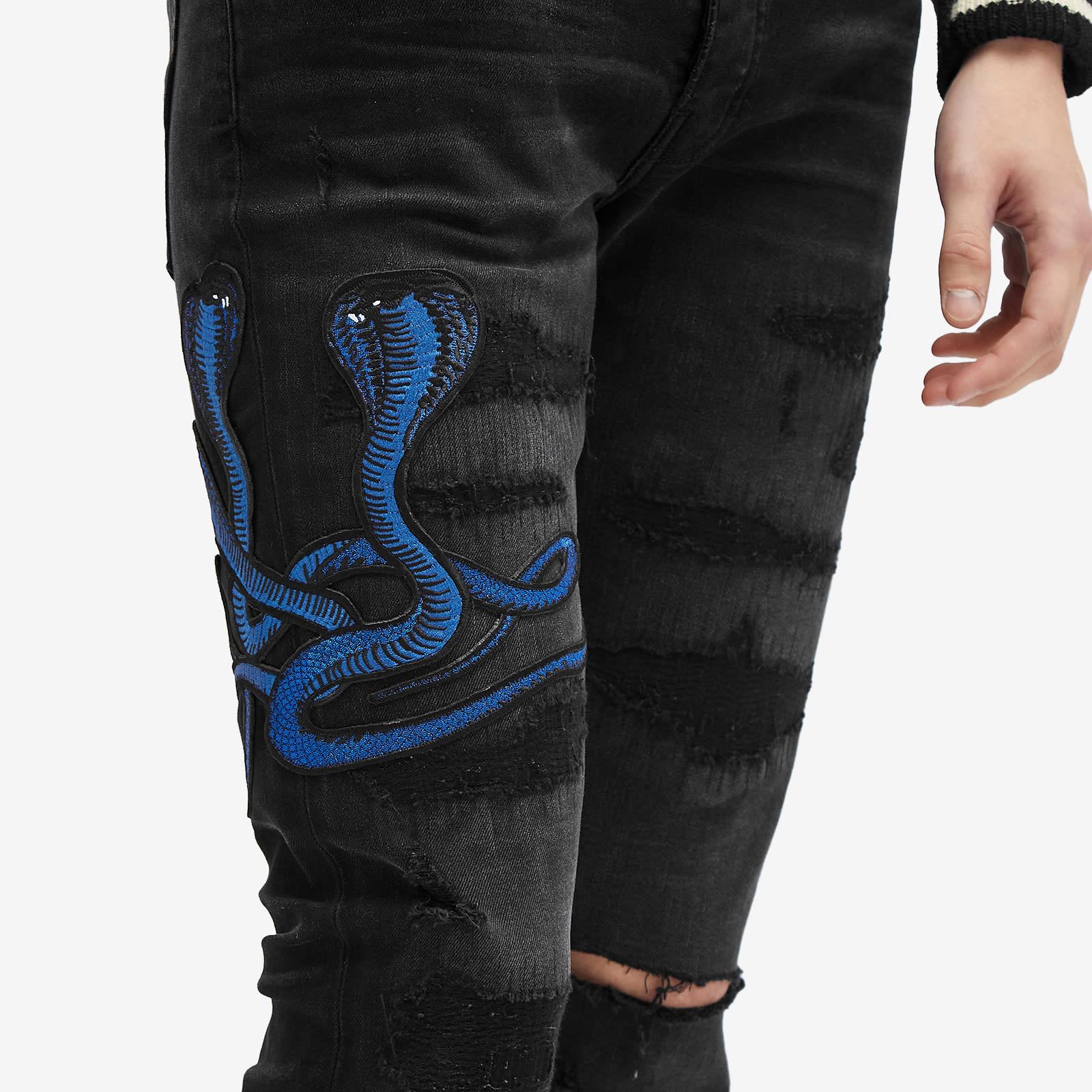 Amiri Cny Snake Archival Jeans in Gray for Men | Lyst