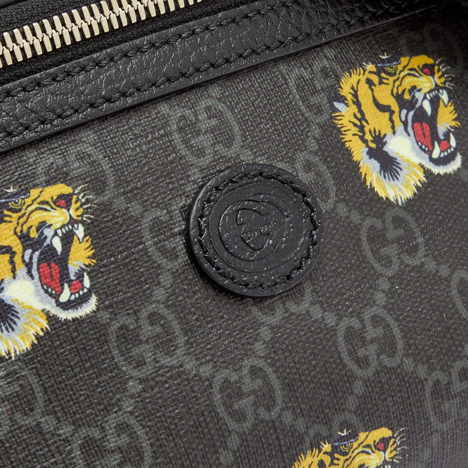 Buy Gucci Black GG Supreme Tiger-Print Messenger Bag for MEN in Oman
