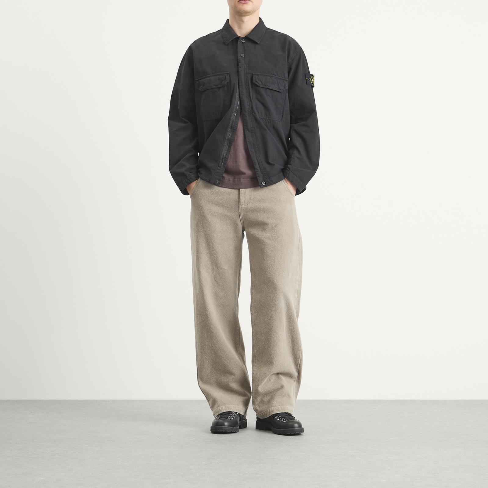 STONE  25AW Ripstop Zip Shirt 黒 L Stone Island Ripstop Zip Shirt Jacket in Black for Men | Lyst UK