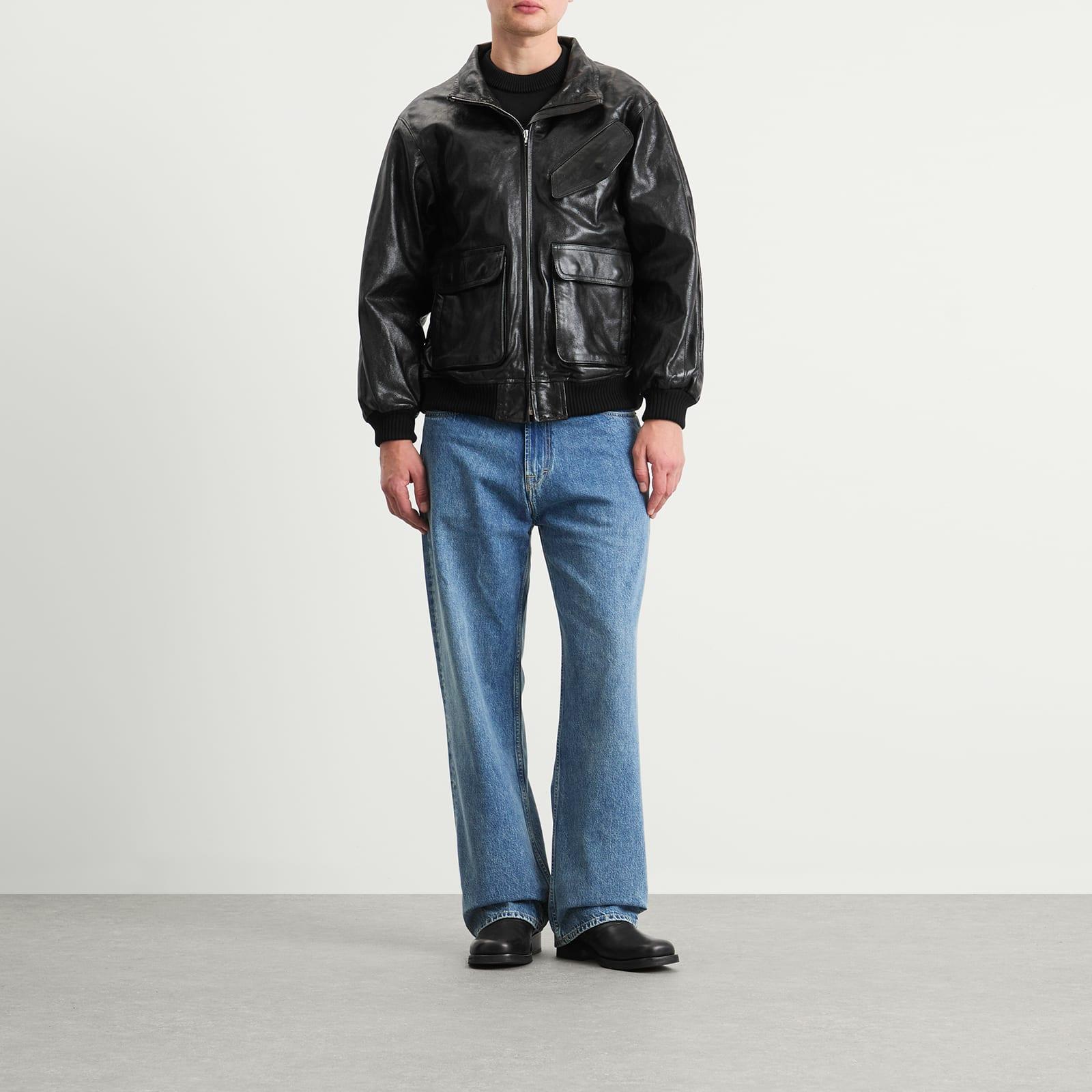 auralee-Black-Lamb-Leather-Zip