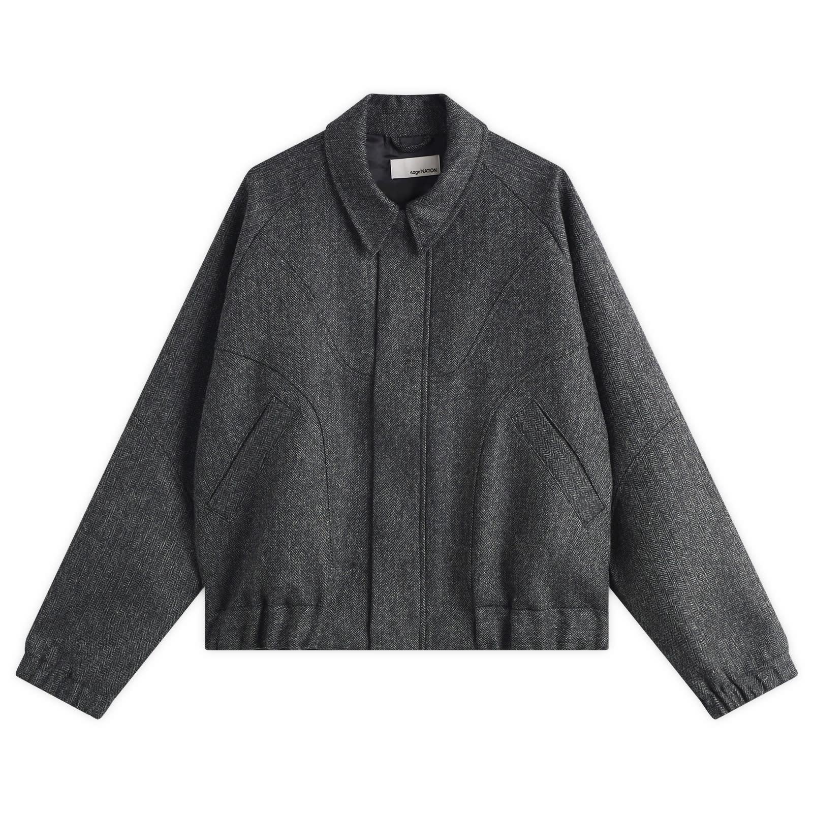 SAGE NATION Wool Jiji Jacket in Grey for Men | Lyst UK