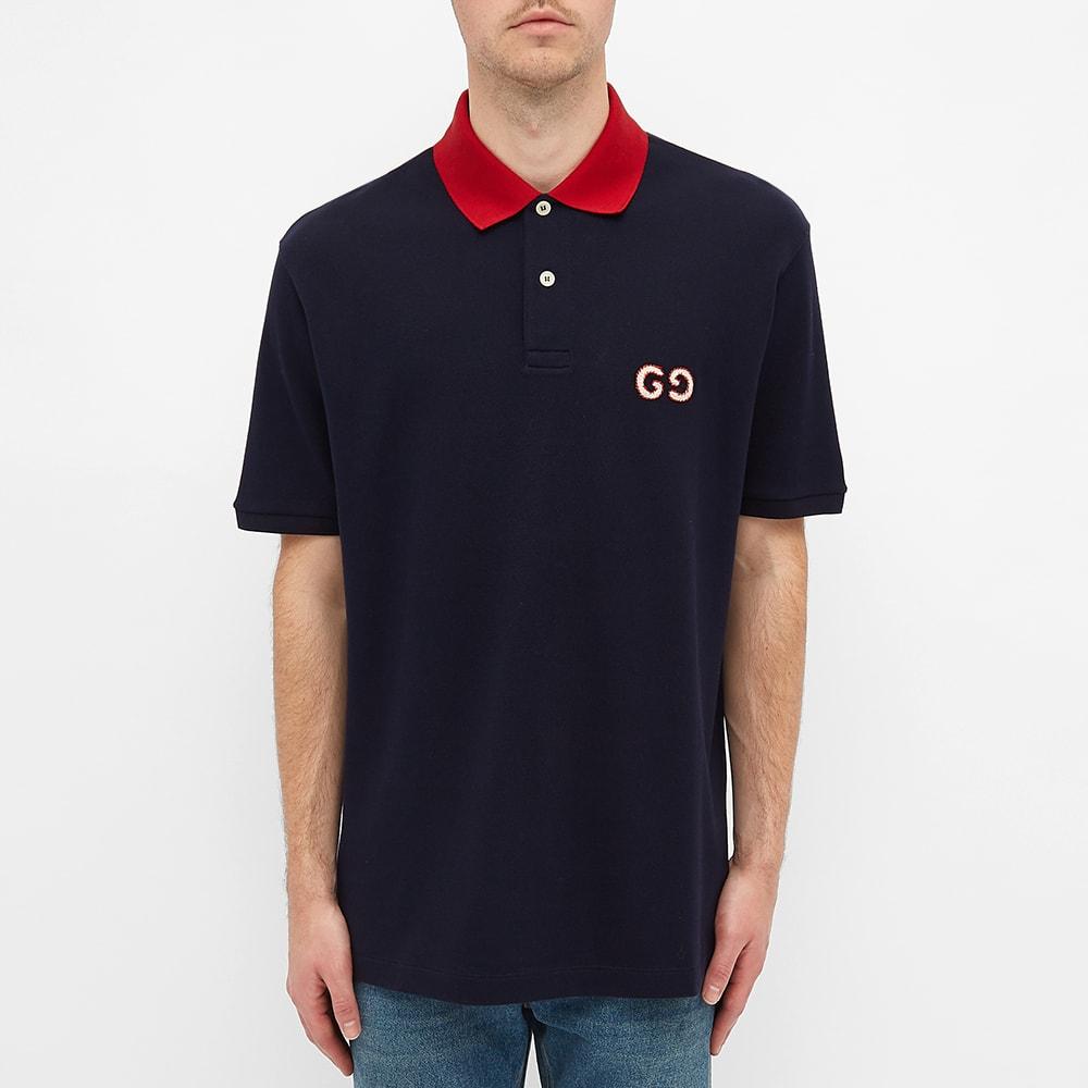 Gucci Cotton Polo With GG Embroidery in 