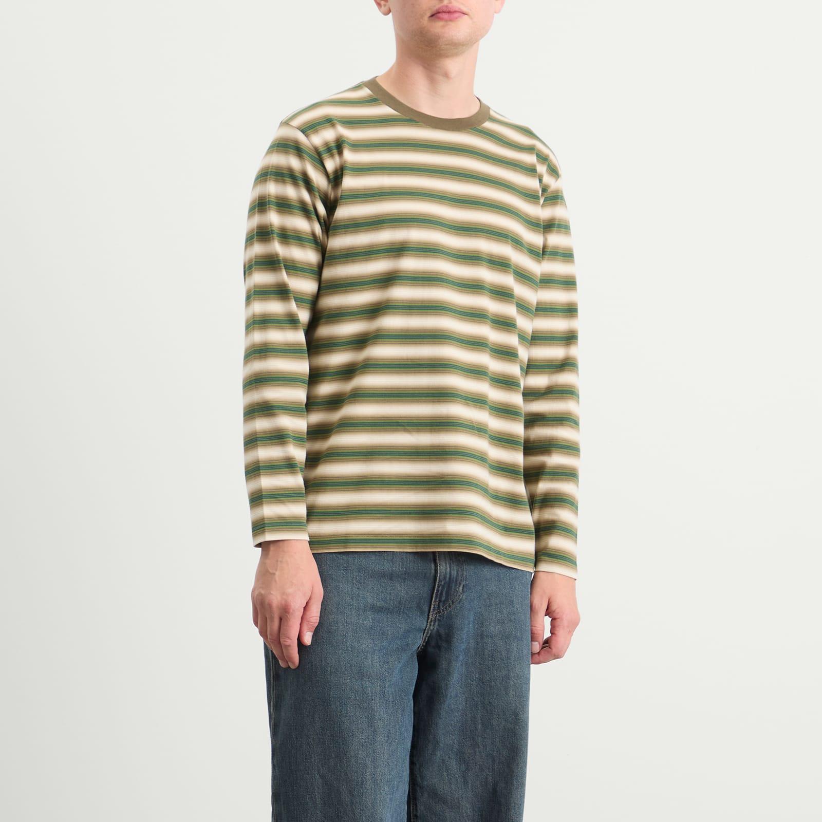 AURALEE Gradient Stripe Jersey L/S T-Shirt in Green for Men | Lyst