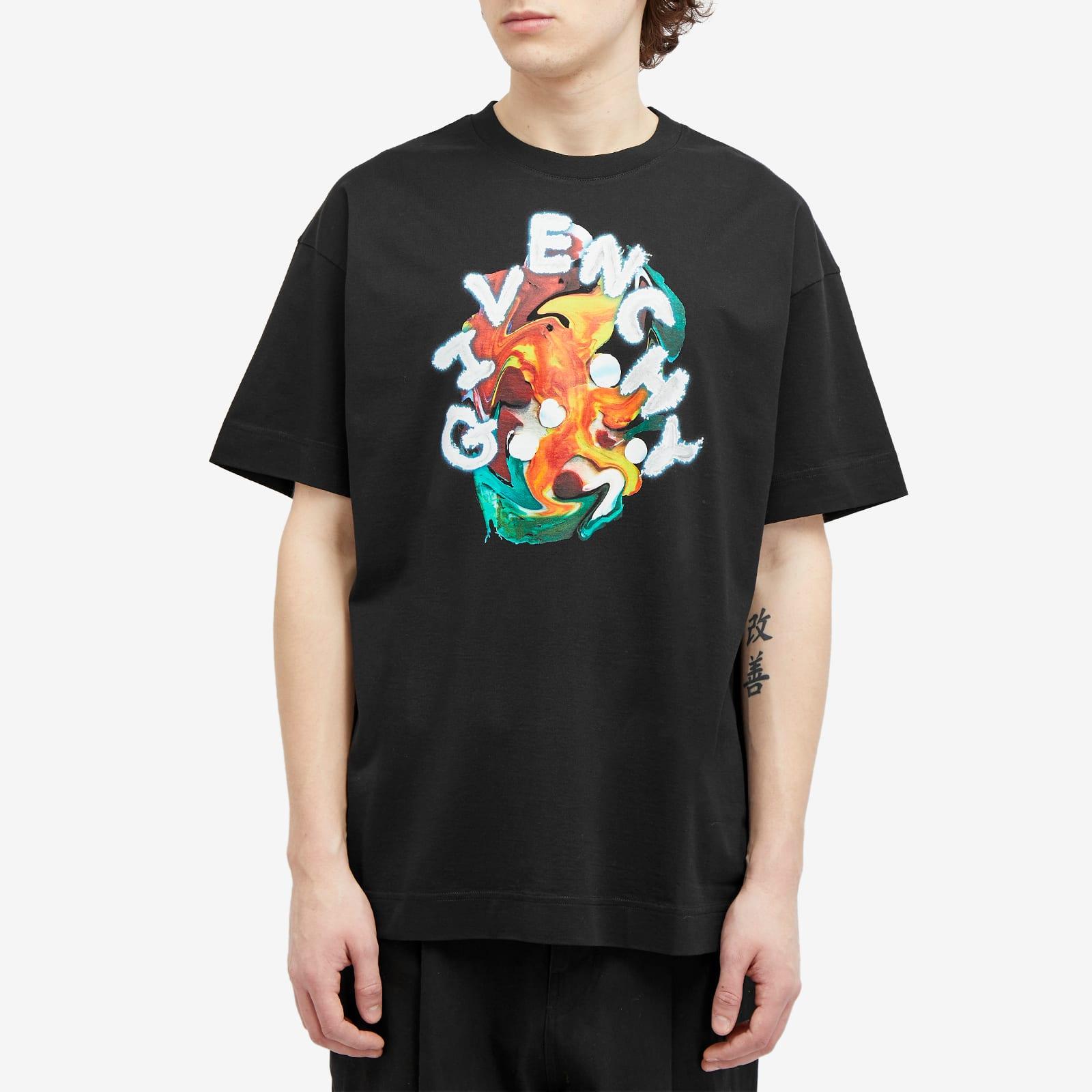 Givenchy Paint Logo T Shirt in Black for Men Lyst Canada