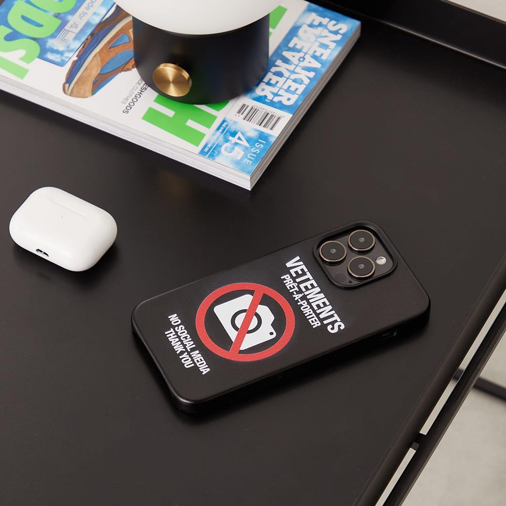 Vetements No Social Media Iphone 14 Pro Max Case in Black for Men