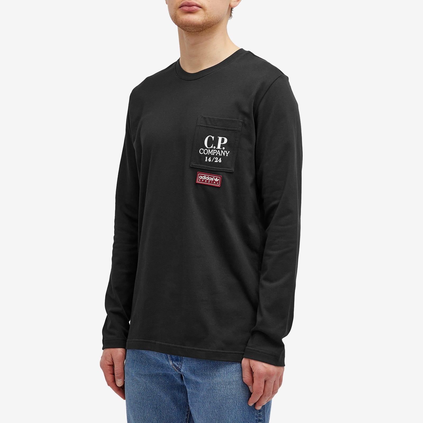 adidas X C.P. Company Spzl Pocket Long-Sleeve T-Shirt in Black for