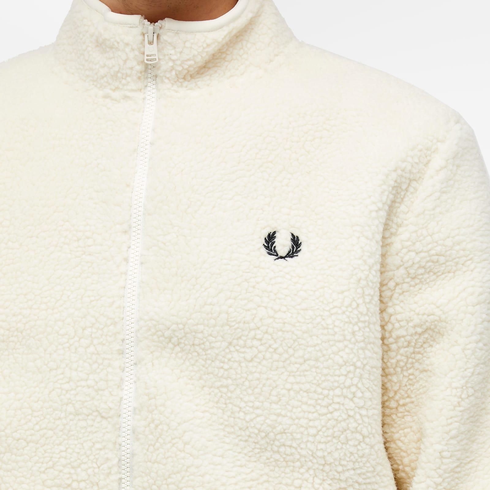 Fred Perry Zip Through Borg Fleece in Natural for Men Lyst UK