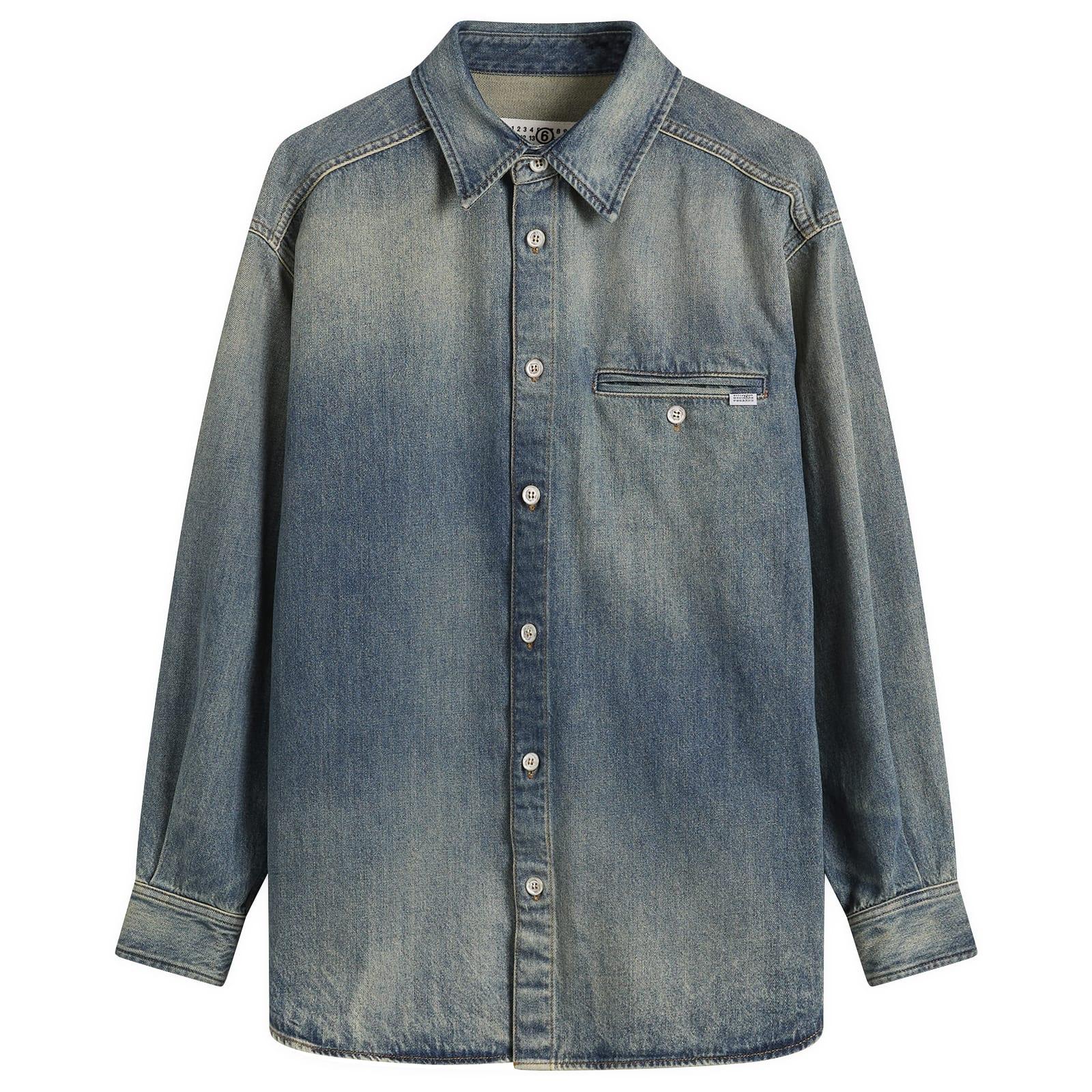 MM6 by Maison Margiela Denim Shirt in Blue for Men | Lyst