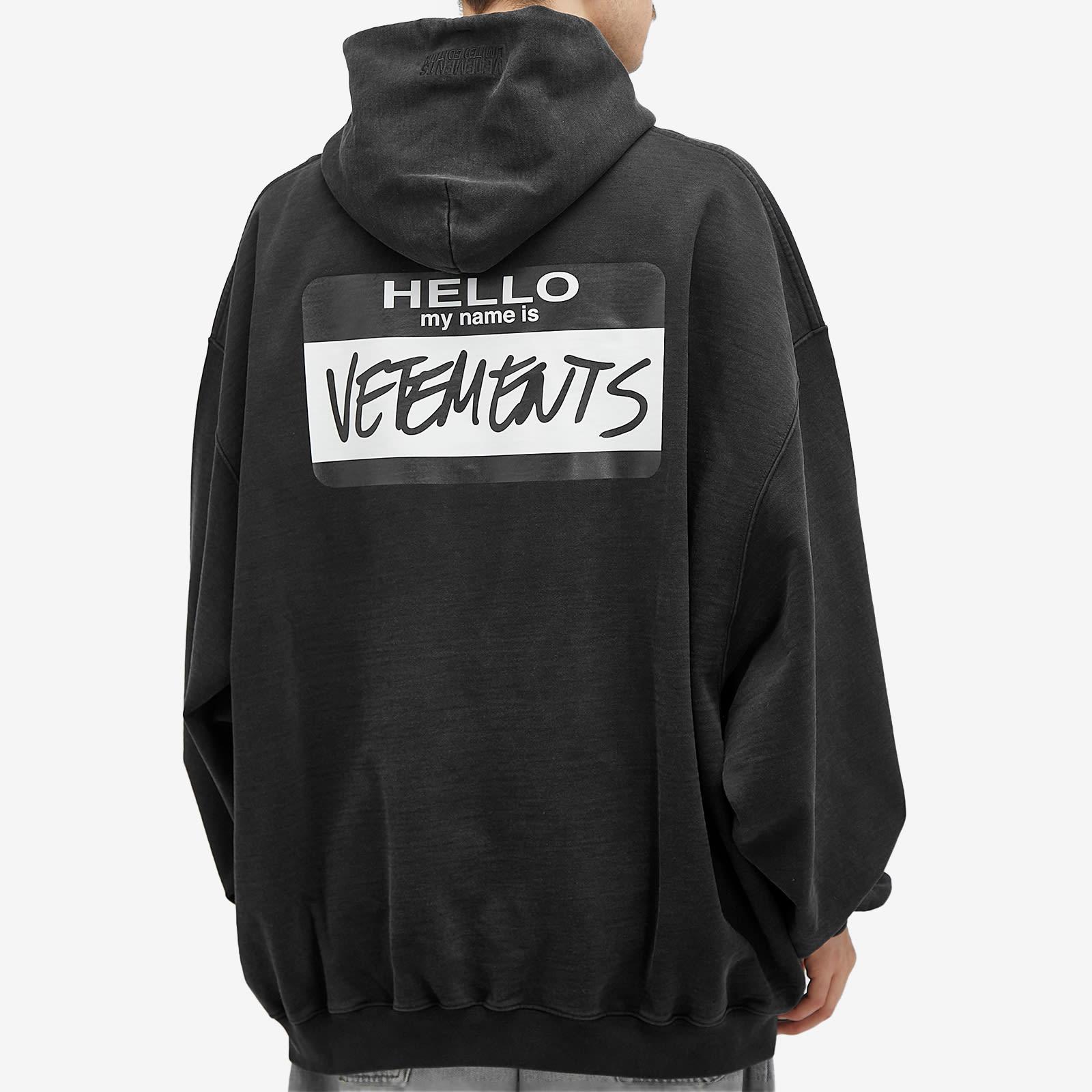 Vetements スウェット 黒 ハロー　hello Vetements スウェット 黒 ハローhello