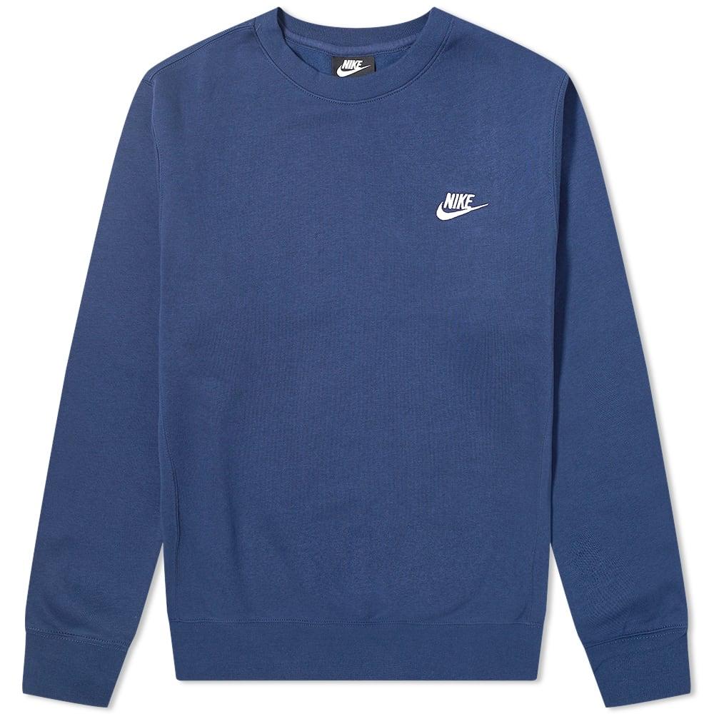 Nike Cotton Foundation Crew Sweatshirt in Navy (Blue) for Men - Save 33 ...