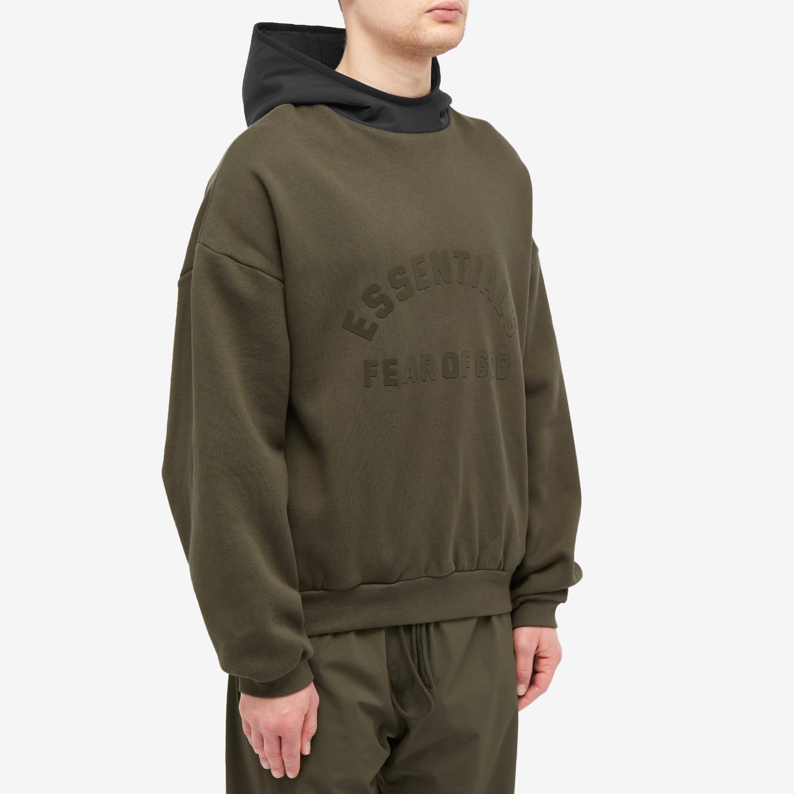 Fear of God ESSENTIALS Spring Nylon Fleece Hoodie in Green for Men