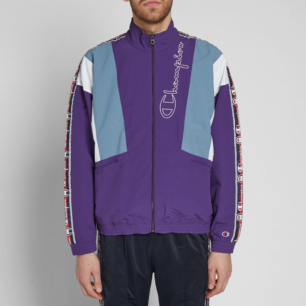 champion purple track top