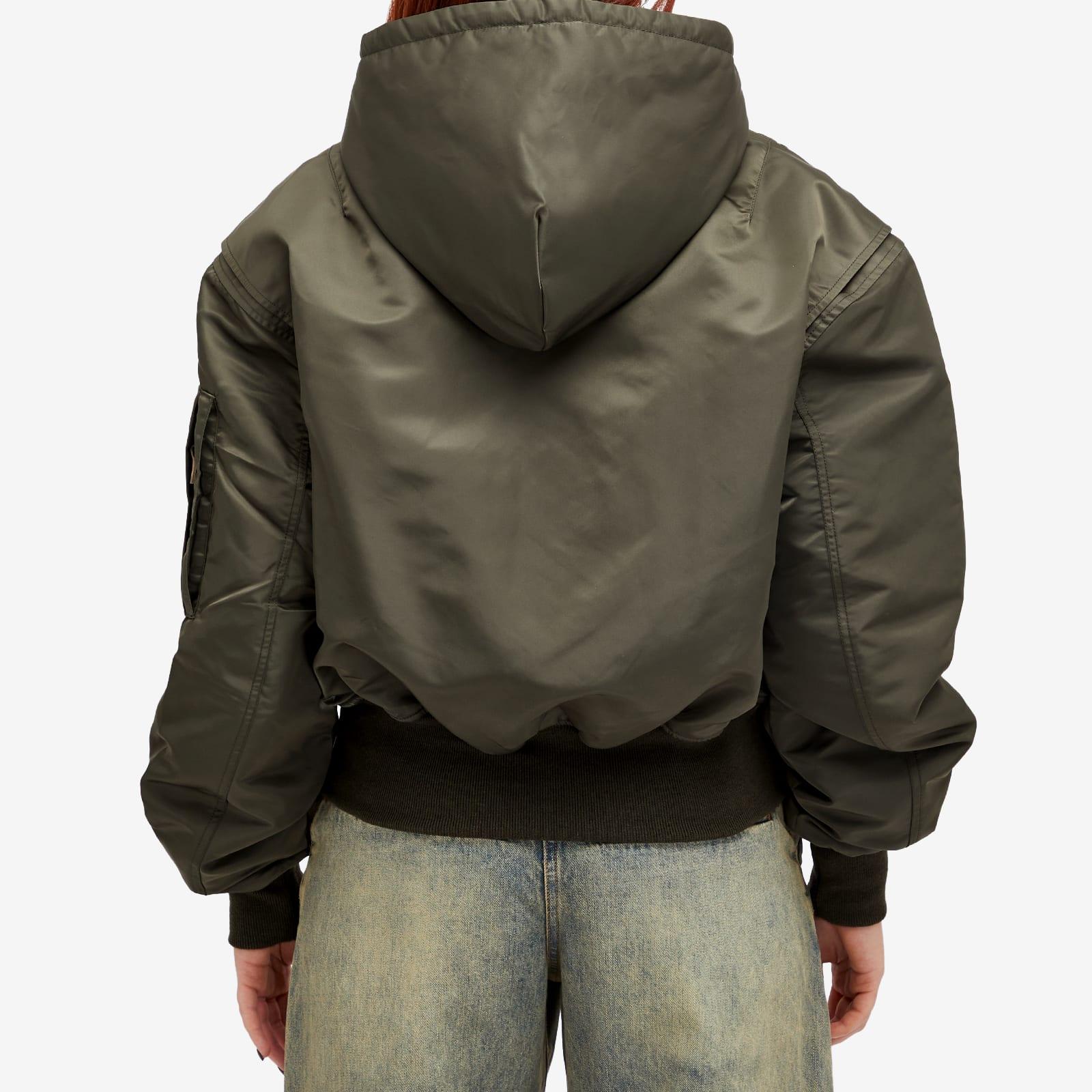 Entire studios Hooded Broad Bomber Jacket in Green | Lyst UK