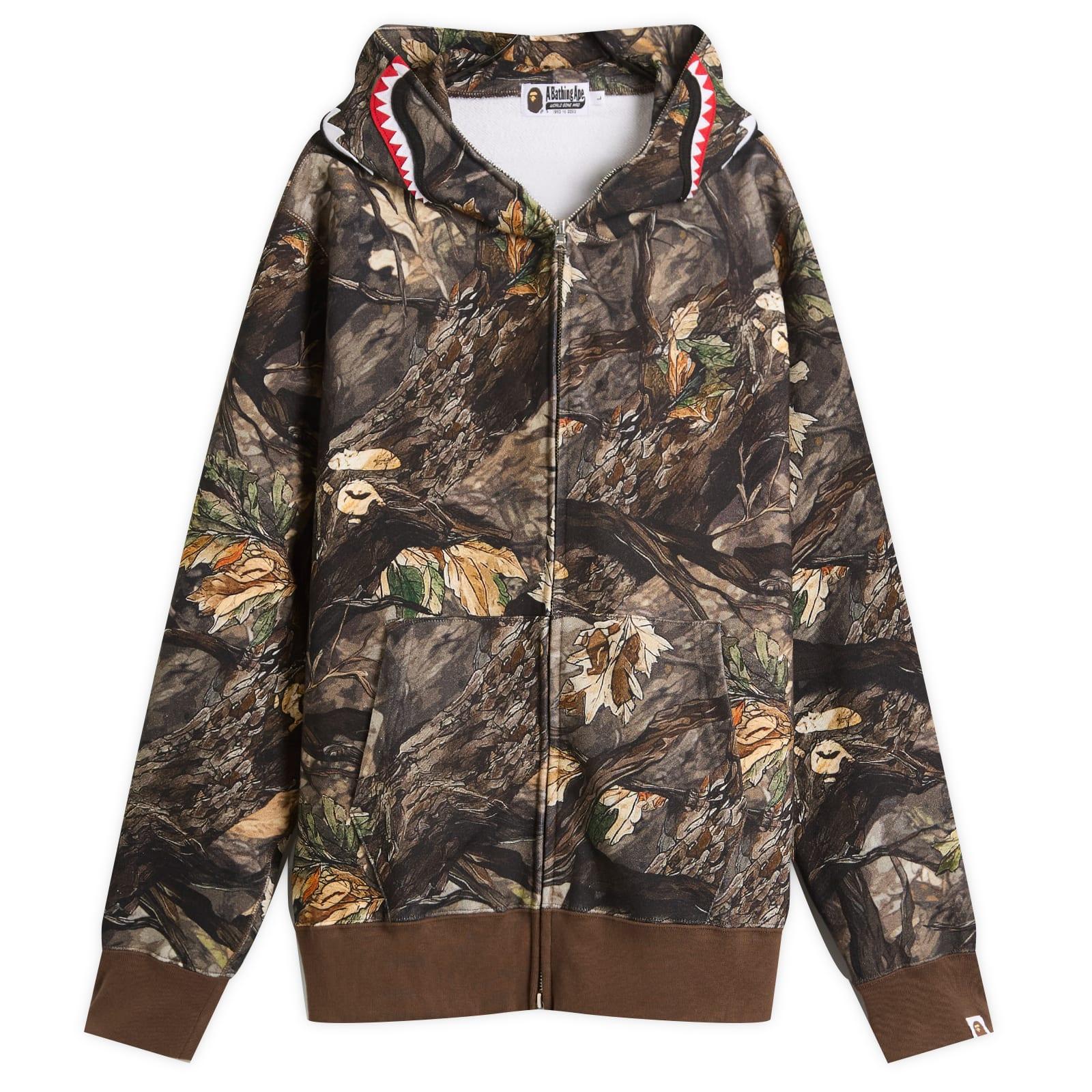 APE TREE EDGE CAMO SHARK FULL ZIP HOODIE