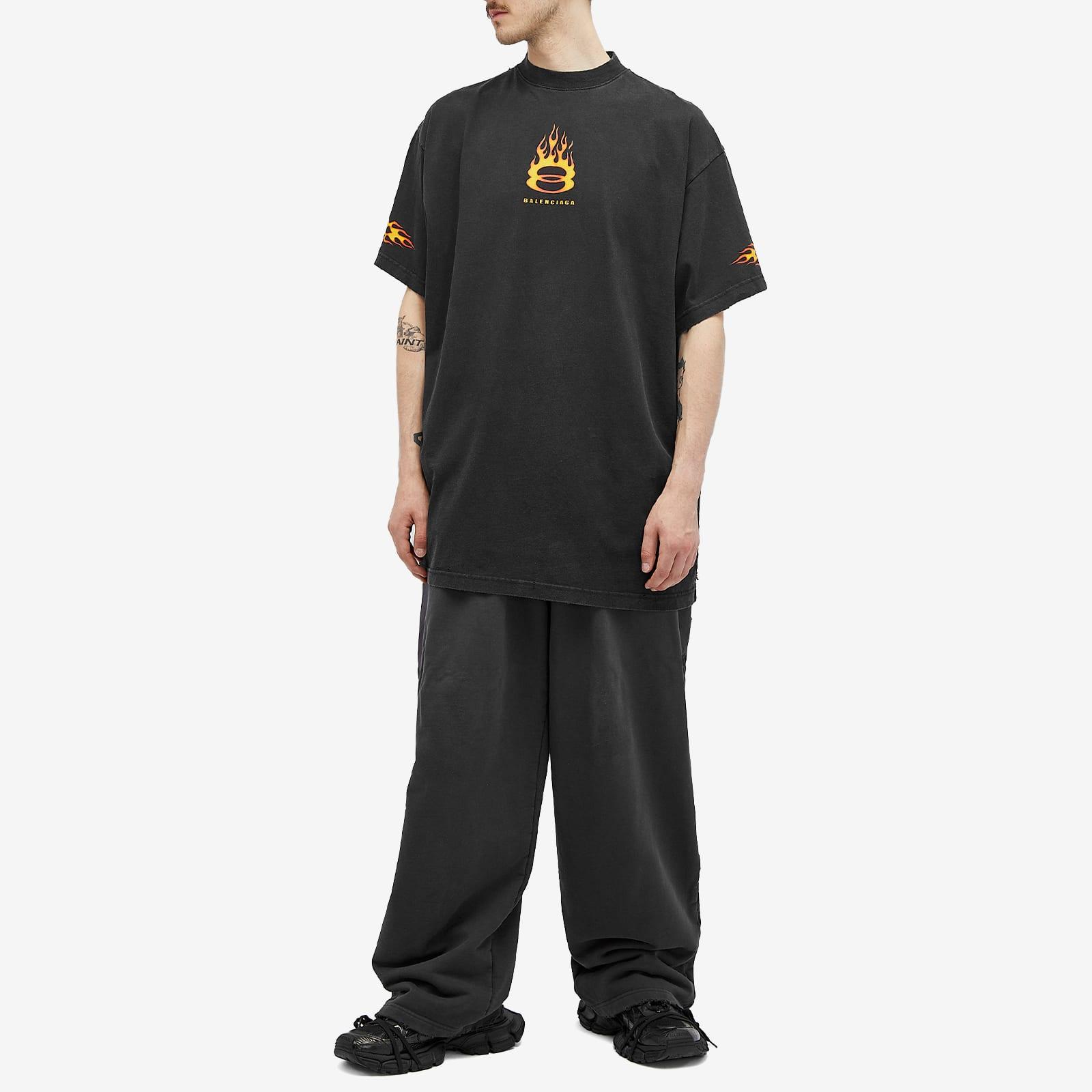 【送料関税込】Balenciaga Flame Short Sleeve T Shirt Balenciaga Flame Short Sleeve T Shirt in Black for Men | Lyst