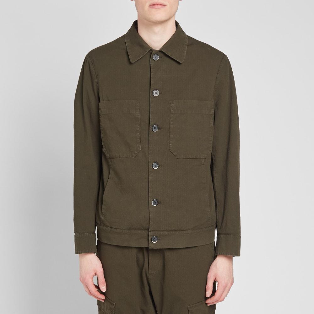 Barena Cotton Twill Chore Jacket in Green for Men - Lyst