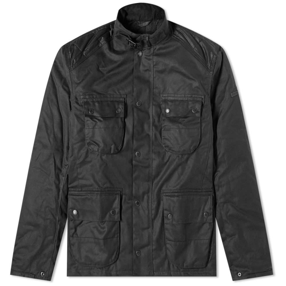 Barbour Cotton International Weir Wax Jacket in Black for Men - Lyst