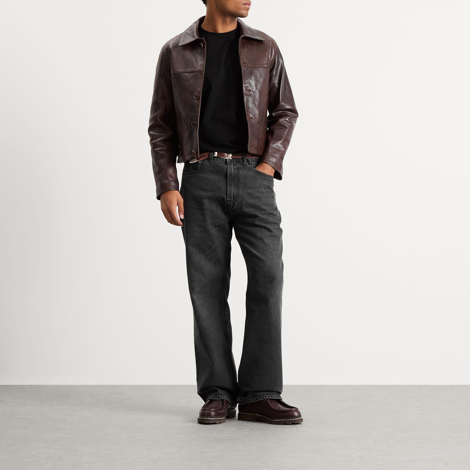 AURALEE Heavy Lamb Leather Blouson in Brown for Men | Lyst UK