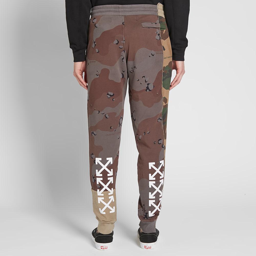 White Reconstructed Camo Pants Cheap 