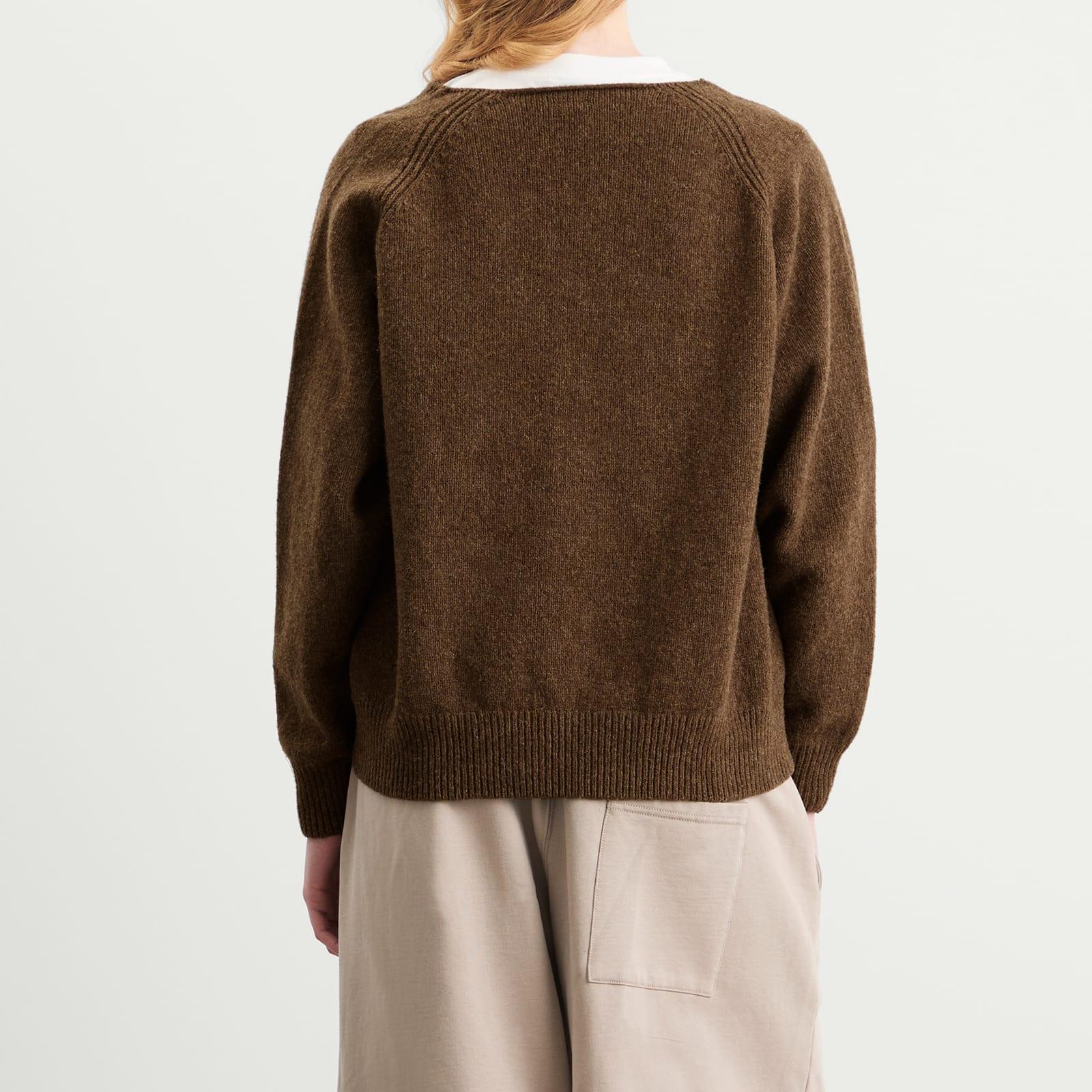 Baserange Soar V Neck Merino Wool Jumper in Brown | Lyst