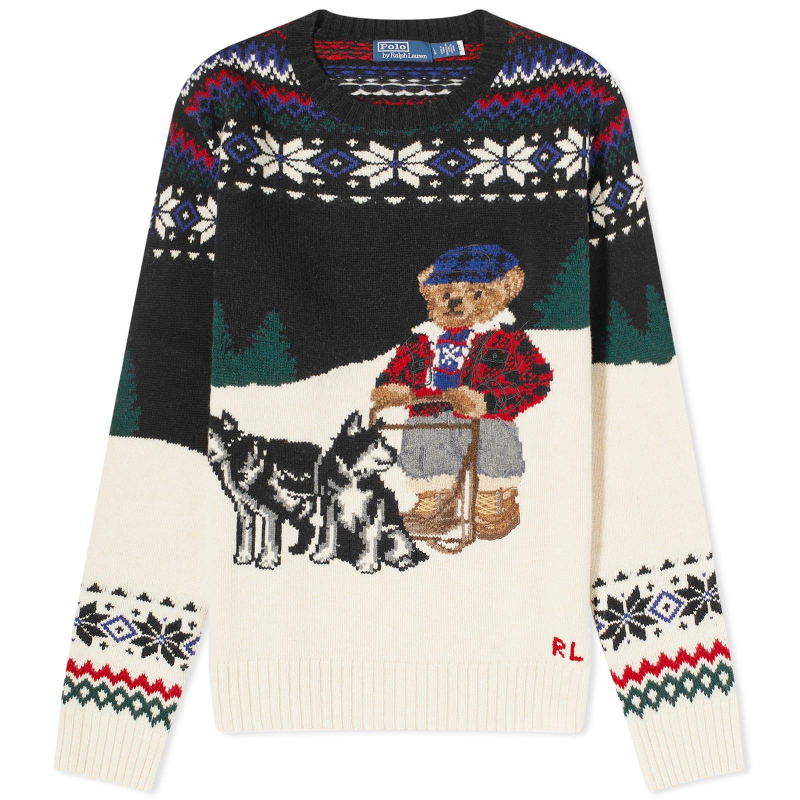 Polo Ralph Lauren Dog Sled Bear Crew Knit in Black for Men Lyst