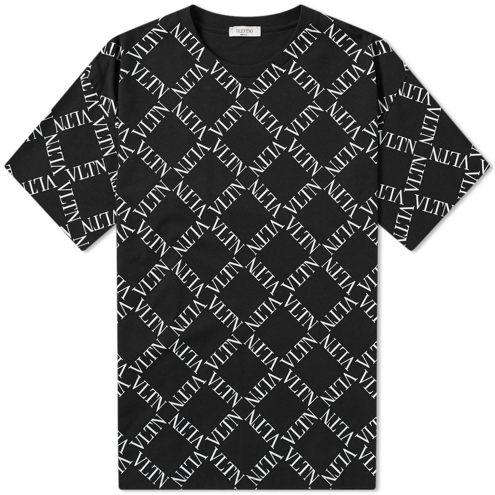 valentino grid t shirt
