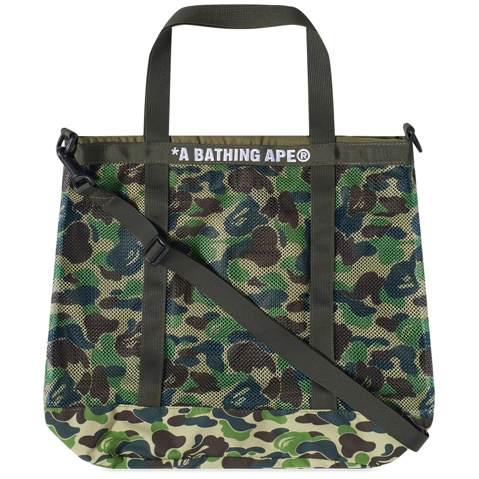 A Bathing Ape Abc Camo Mesh Tote in Green for Men | Lyst Australia