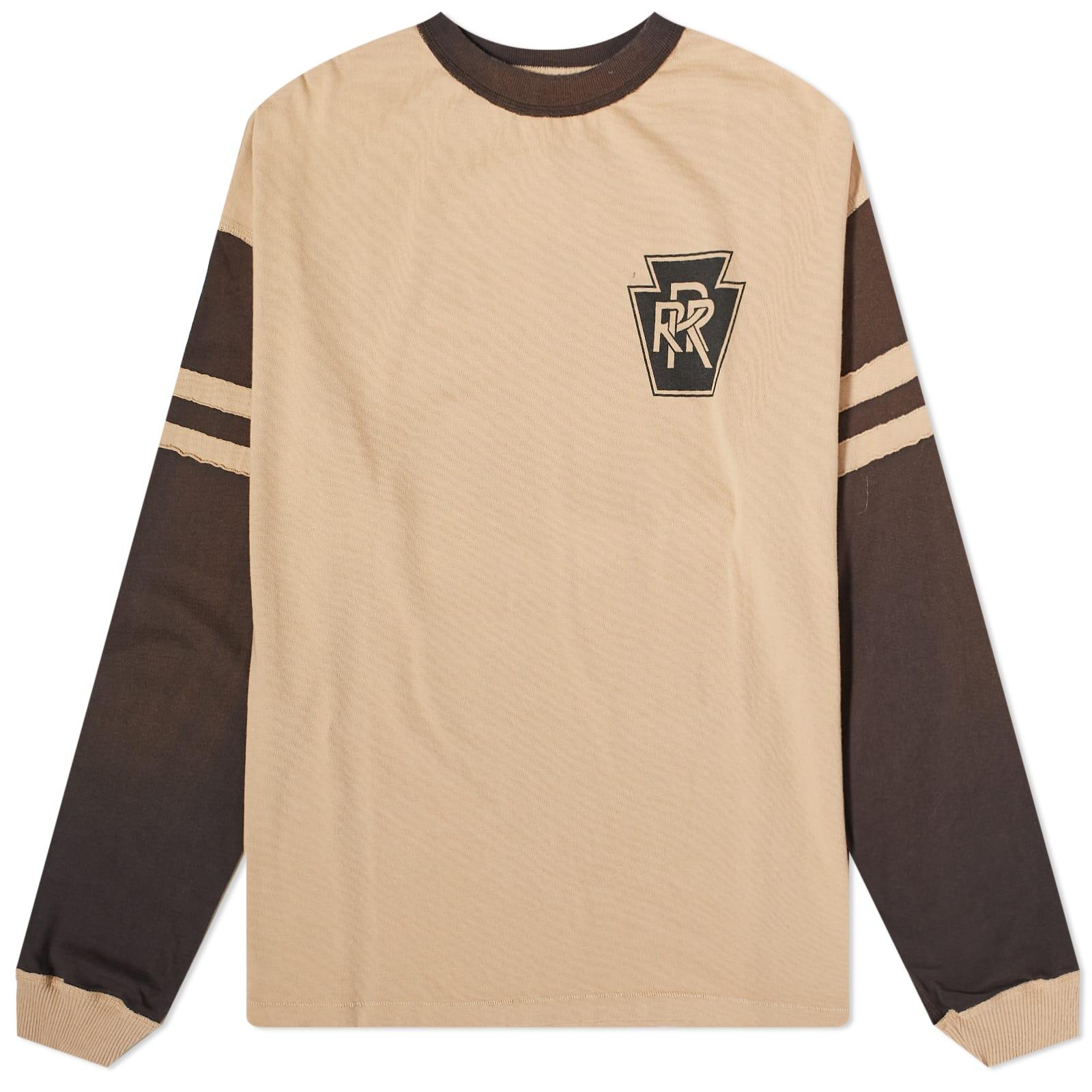 Rhude Long Sleeve Triple R Contrast T-shirt in Natural for Men