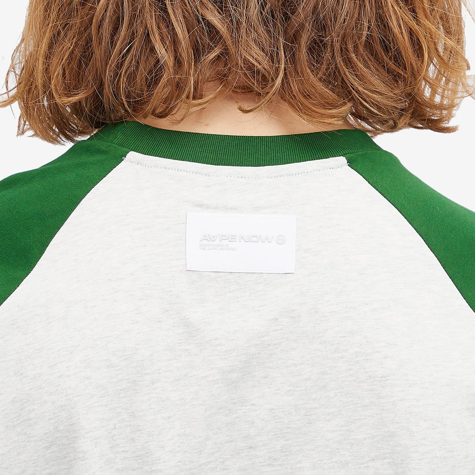 Aape By A Bathing Ape Aape Now Raglan Long Sleeve T-Shirt in Green